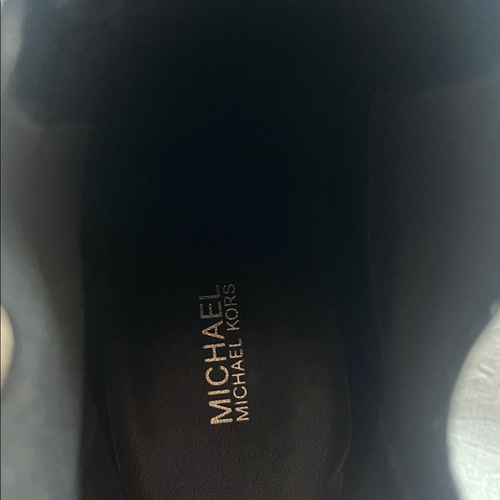 Michael Kors Black Suede Heeled Boots Size 8.5 NWOT - Picture 8 of 9